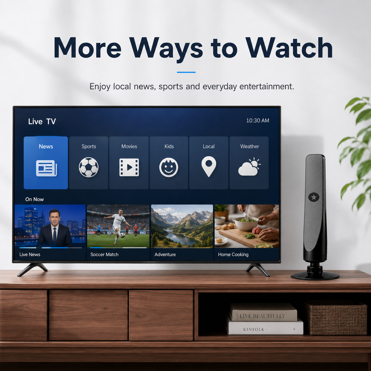 📺 No Subscription. No Installation.🎊 Just Plug In & Enjoy Local TV.