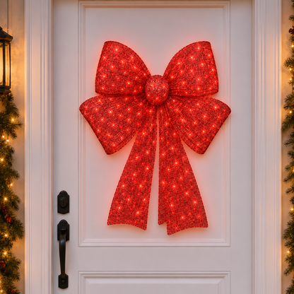 🔥🎄 48-Inch Lighted Christmas Bow 🎀