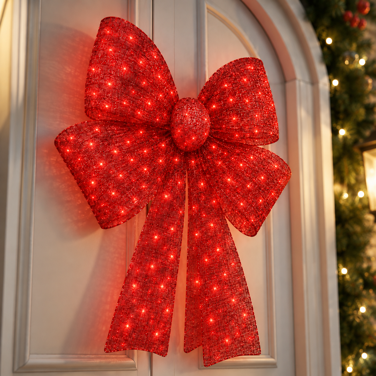 🔥🎄 48-Inch Lighted Christmas Bow 🎀