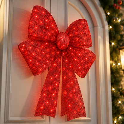 🔥🎄 48-Inch Lighted Christmas Bow 🎀