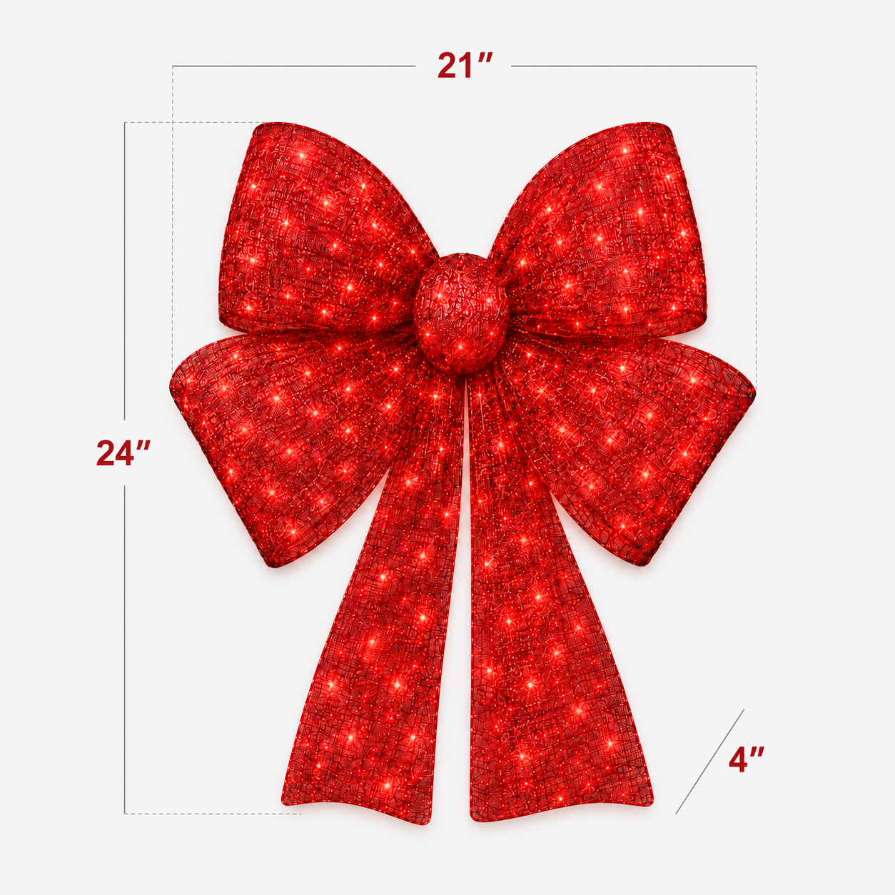 🔥🎄 48-Inch Lighted Christmas Bow 🎀