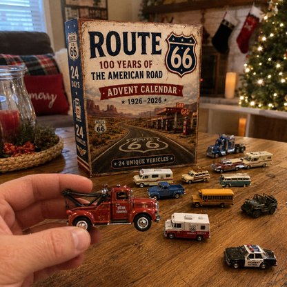 🚗Route 66 Centennial Advent Calendar – 24 Days of American Road Legends | 1926–2026 Collector’s Edition