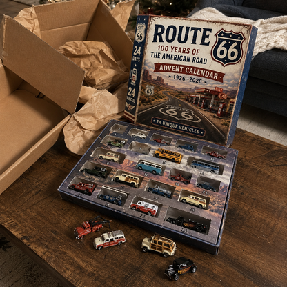 🚗Route 66 Centennial Advent Calendar – 24 Days of American Road Legends | 1926–2026 Collector’s Edition