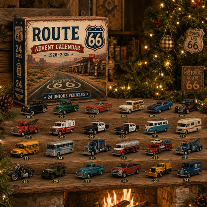 🚗Route 66 Centennial Advent Calendar – 24 Days of American Road Legends | 1926–2026 Collector’s Edition