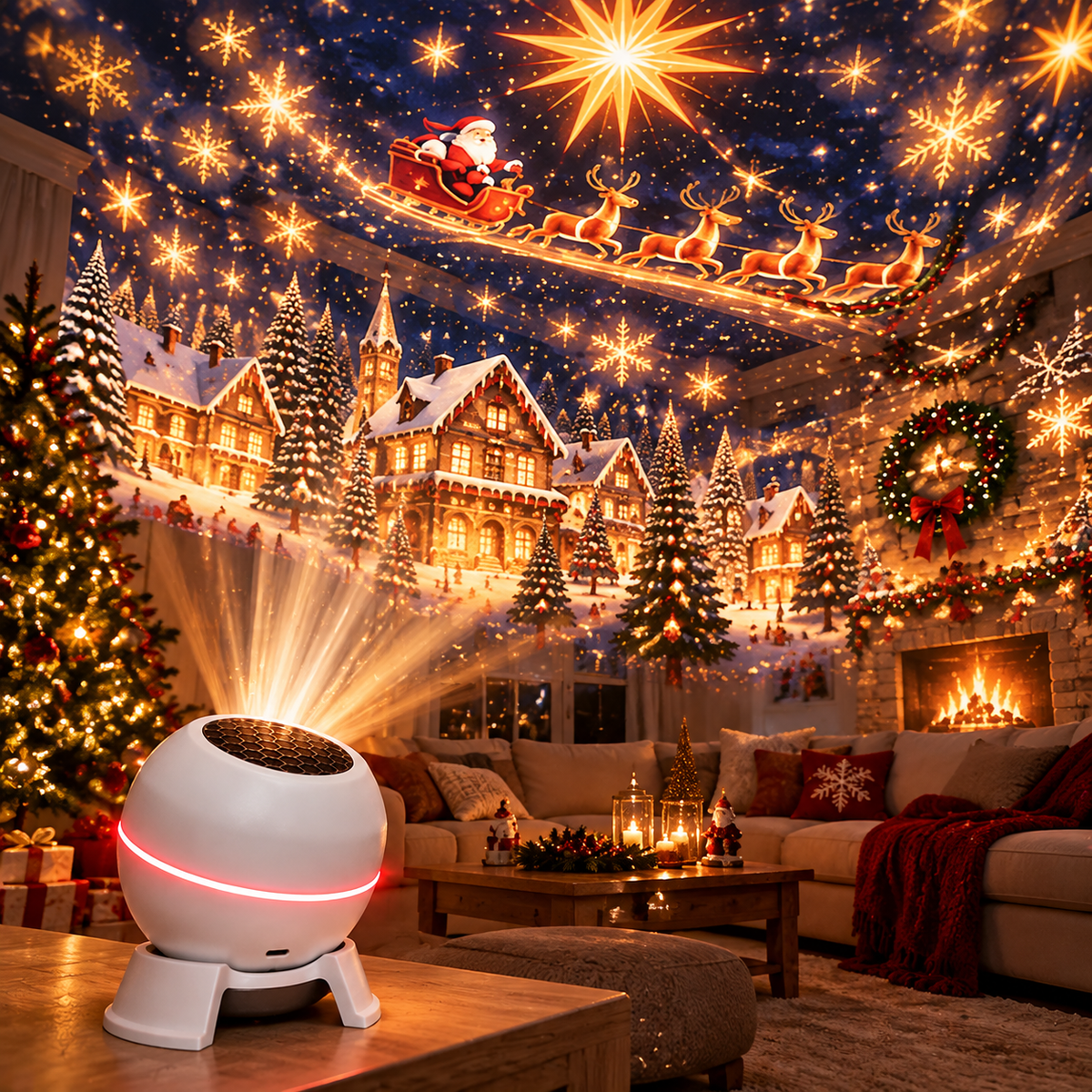 🐉 Dark Fantasy Dragon Room Projector – Immersive Castle, Forest & Frozen World Light