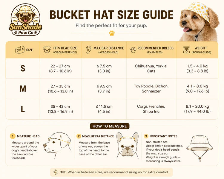 SunShade Paw Dog Bucket Hat