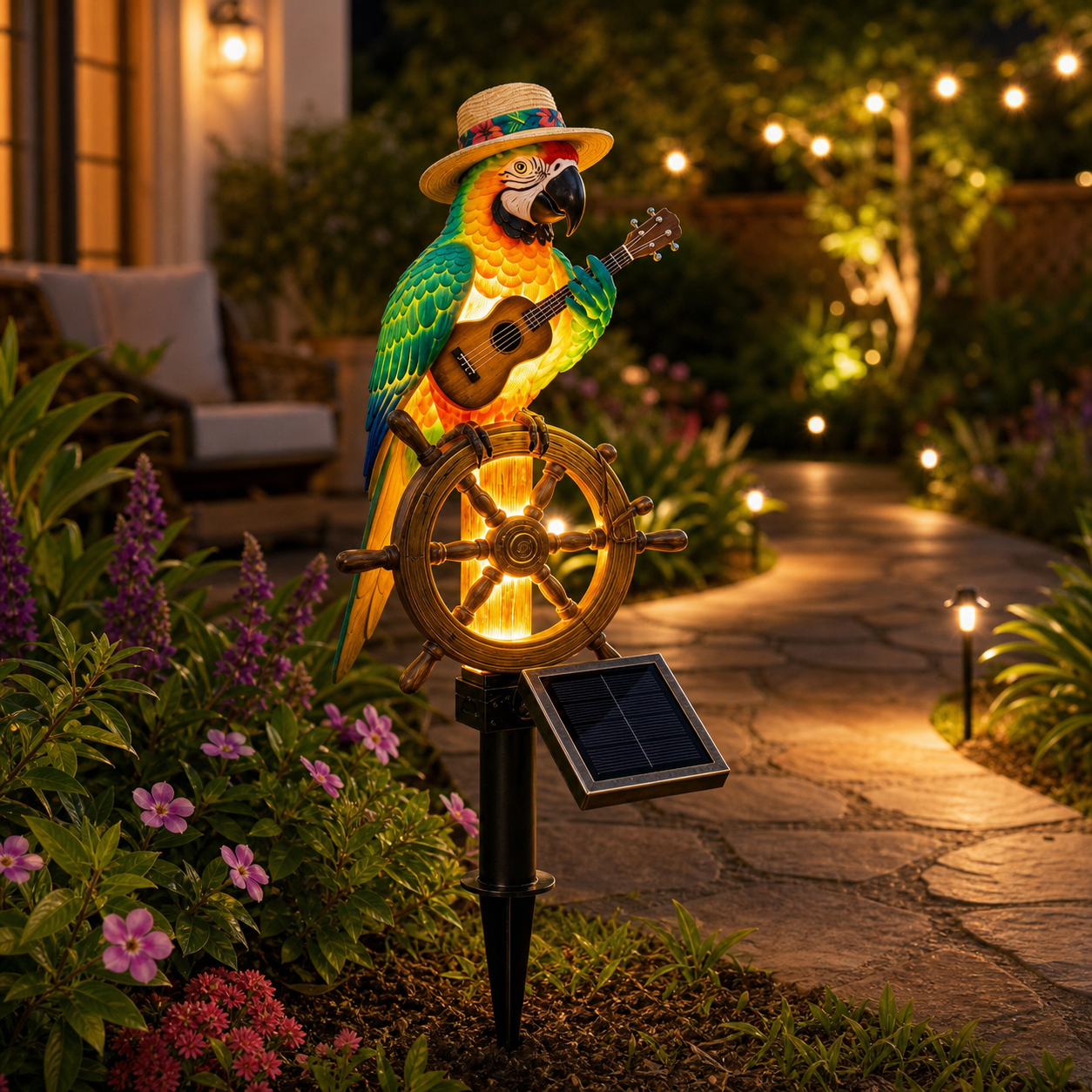 🌴Powered Parrot Garden Light- "Wastin" Away Again"🌴