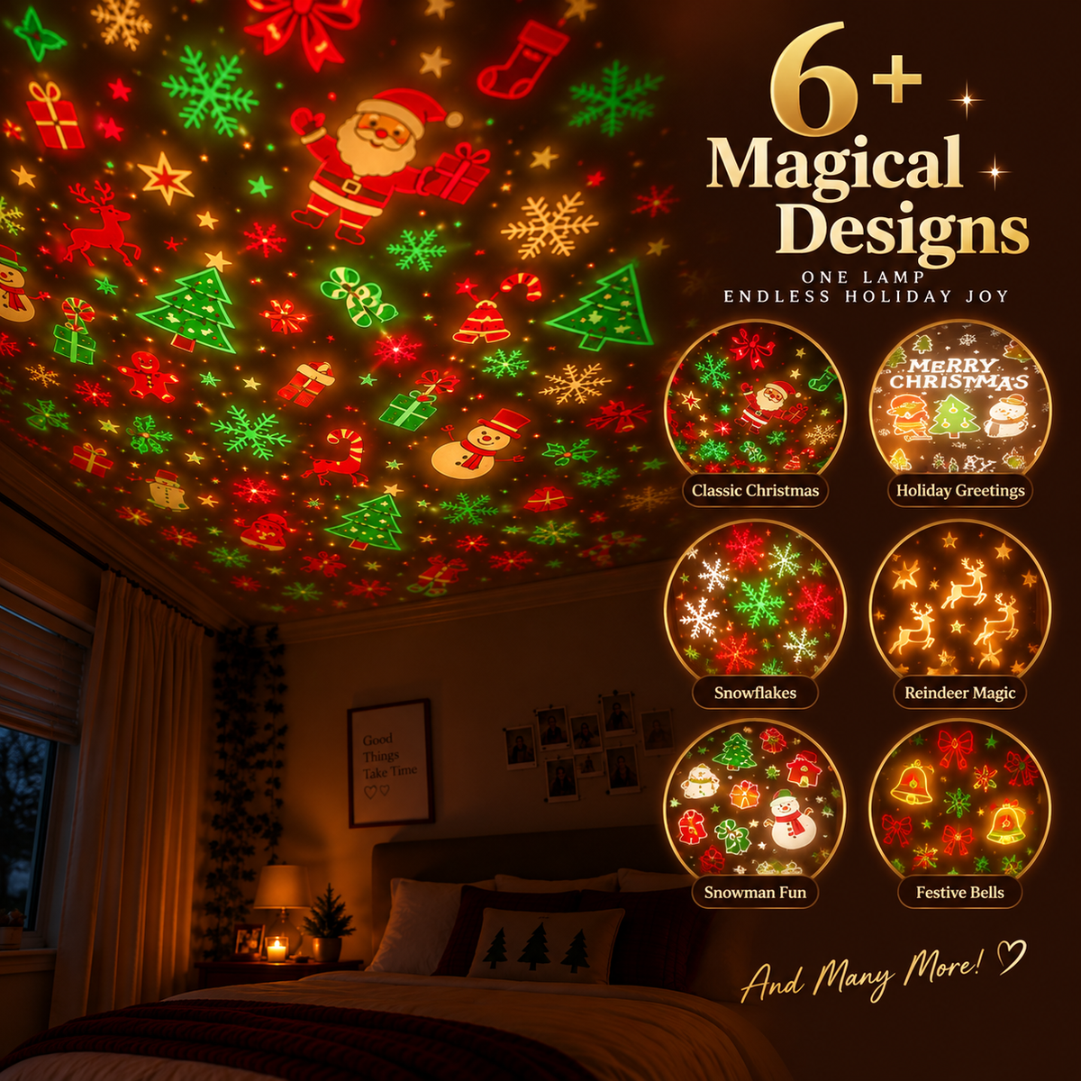 🎄 Magical Christmas Light Projector – Turn Your Home Into a Holiday Wonderland