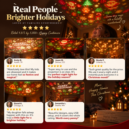 🎄 Magical Christmas Light Projector – Turn Your Home Into a Holiday Wonderland