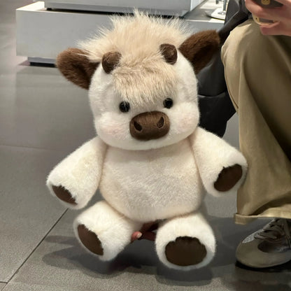Cute Running Scottish Highland Cow Stuffed Animal