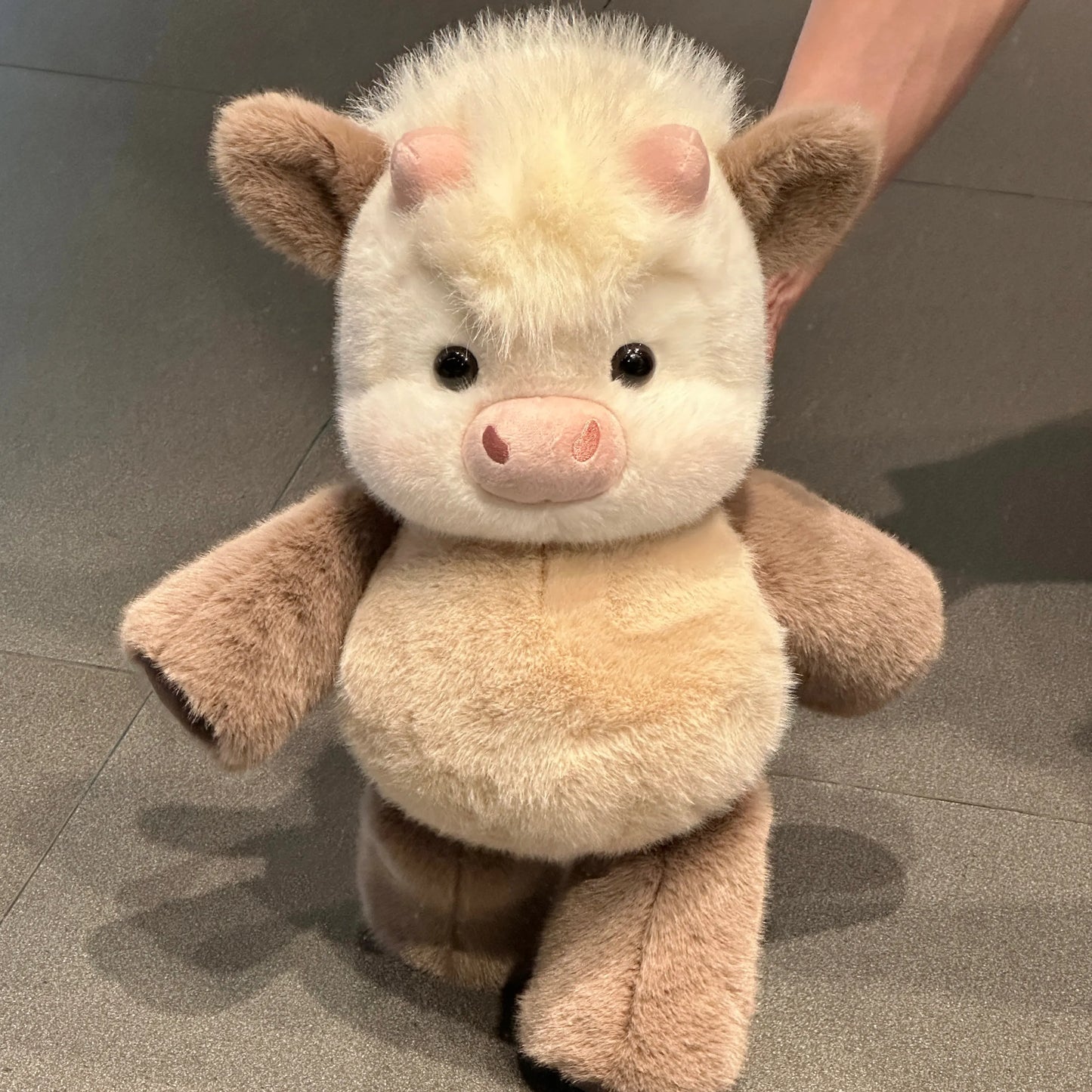 Cute Running Scottish Highland Cow Stuffed Animal