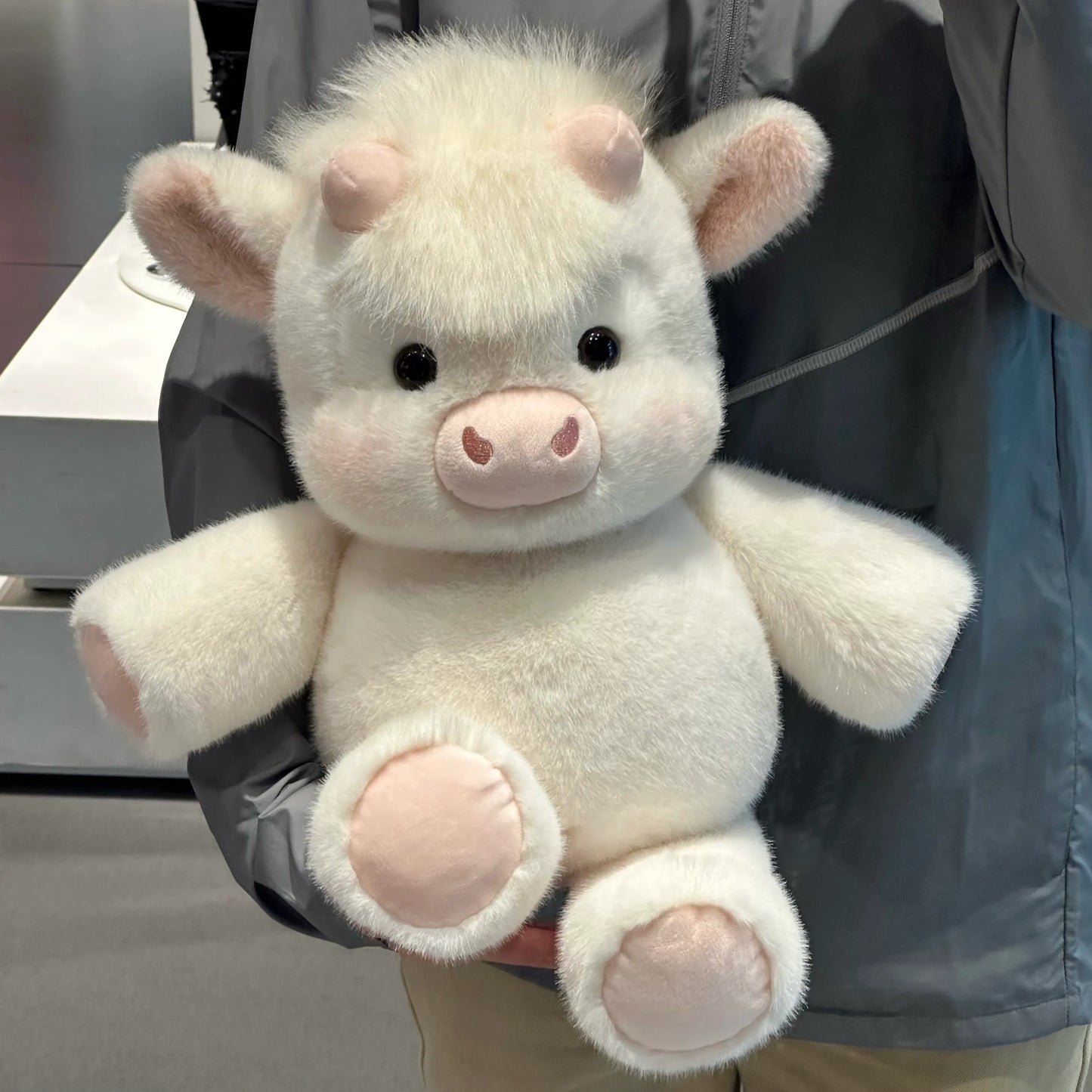 Cute Running Scottish Highland Cow Stuffed Animal