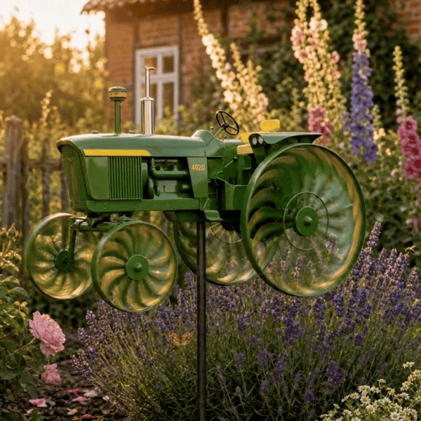 🚜 Limited-Time Sale – Earl's Handmade Tractor Wind Spinner – Flat Iron Construction