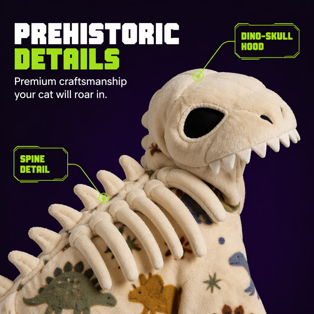 🦖FLASH SALE: GLOW-IN-THE-DARK DINO PET COSTUME — JUST $49.99!🦖