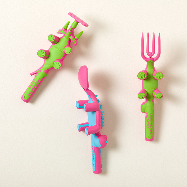 Dinosaur Themed Kids Plate &amp; Utensil Complete Set