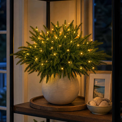 Christmas Enchanted Evergreen Pine– Set of 5