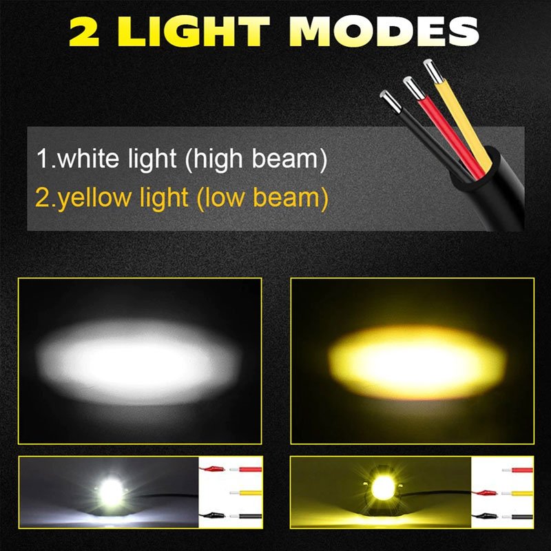 Valors™ 4-Lens High-Power Motorcycle LED Auxiliary Driving Lights