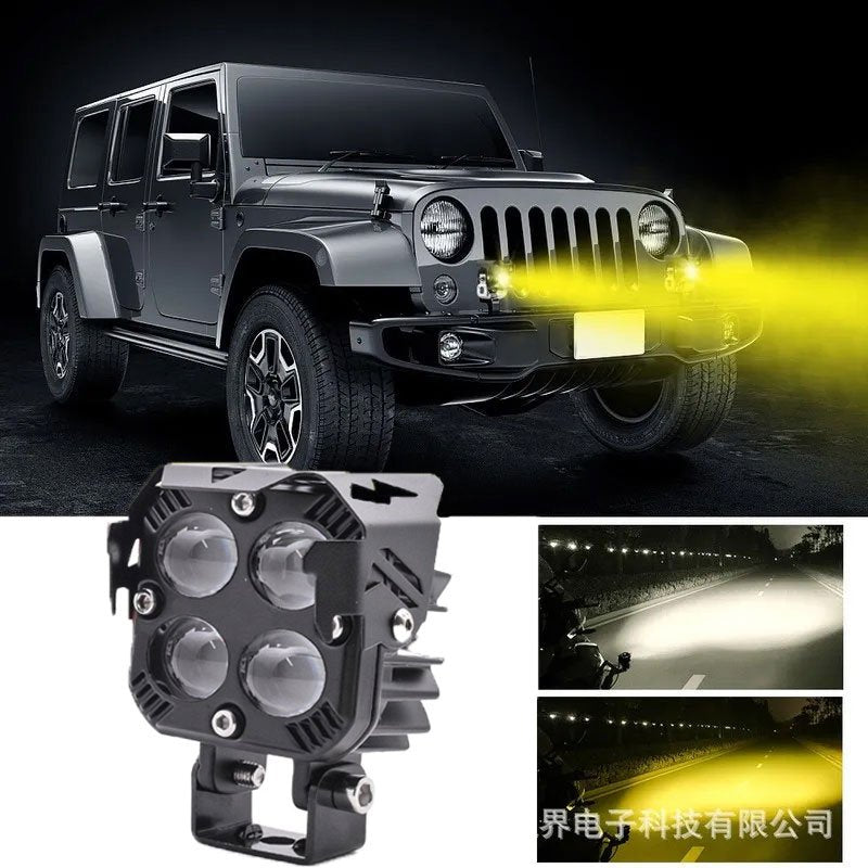 Valors™ 4-Lens High-Power Motorcycle LED Auxiliary Driving Lights