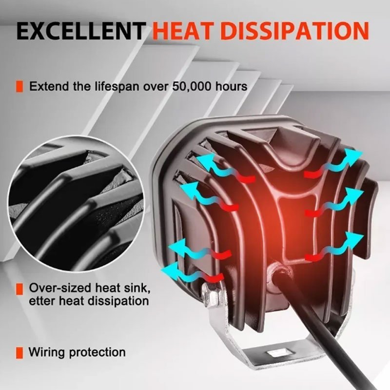 Valors™ 4-Lens High-Power Motorcycle LED Auxiliary Driving Lights