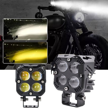 Valors™ 4-Lens High-Power Motorcycle LED Auxiliary Driving Lights