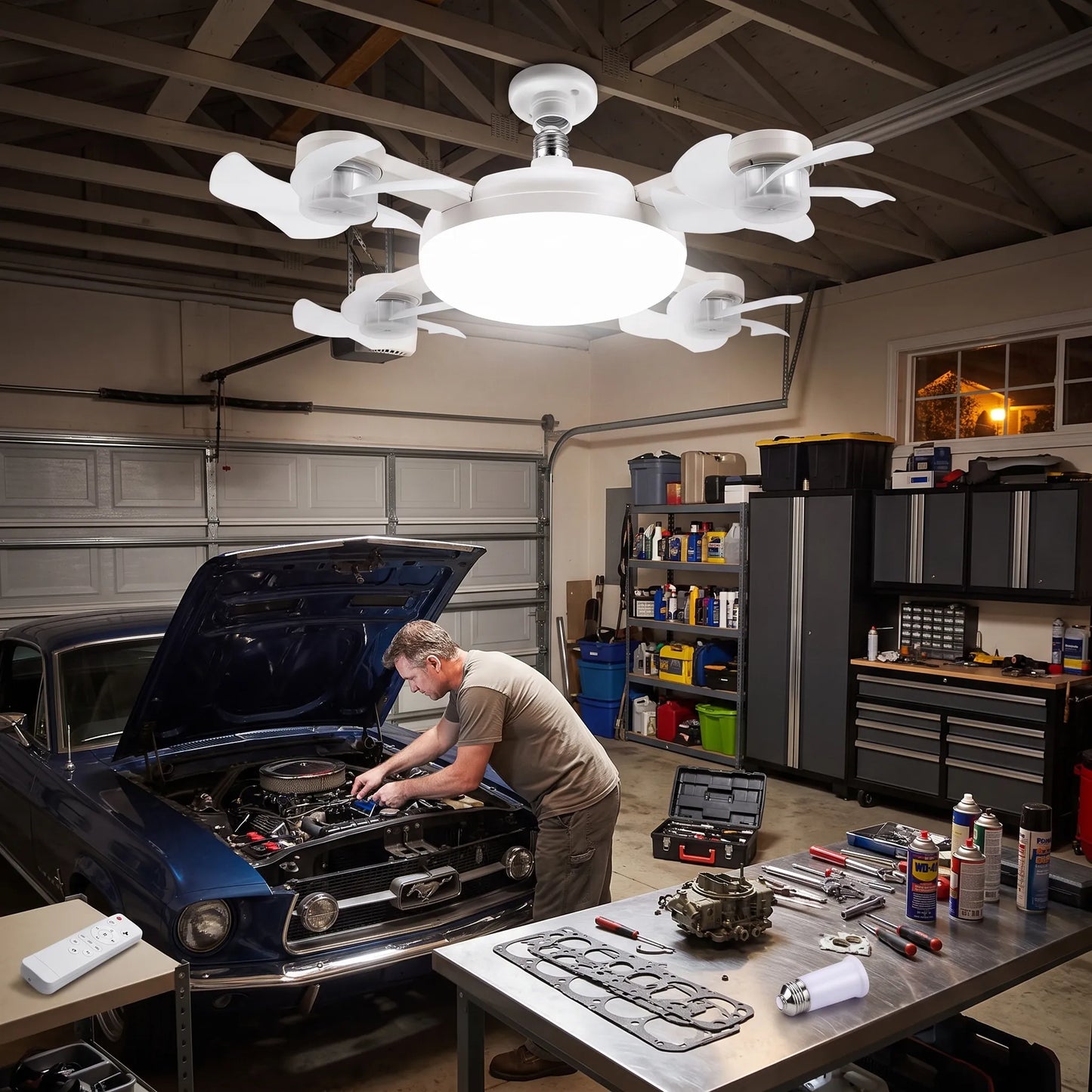 🔥 Summer Sale | Screw-In Ceiling Fan Light with Remote – Bright LED & Powerful Cooling