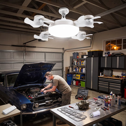 🔥 Summer Sale | Screw-In Ceiling Fan Light with Remote – Bright LED & Powerful Cooling