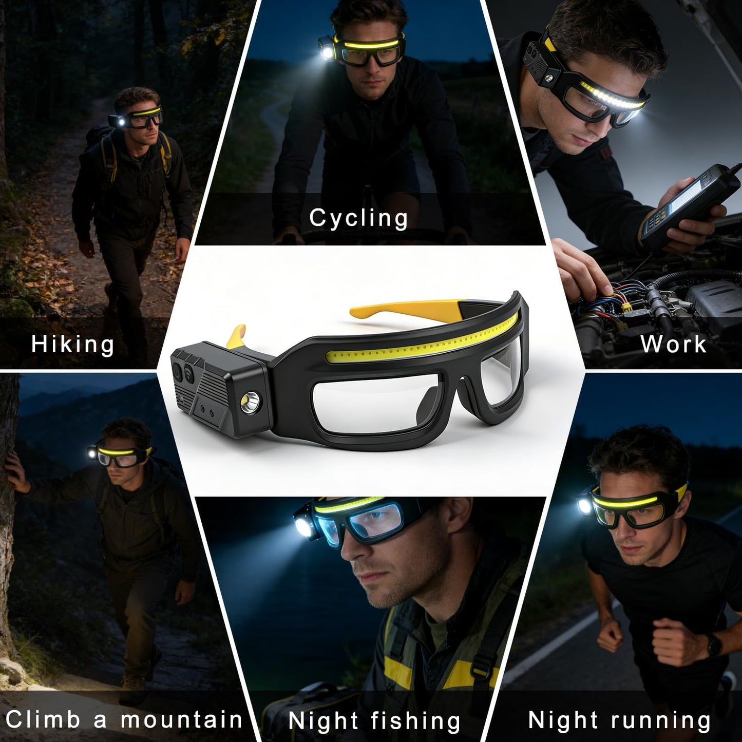 ✨Rechargeable LED Glasses Headlamp