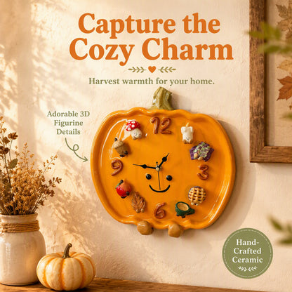 🎃 Pumpkin Smiley Wall Clock
