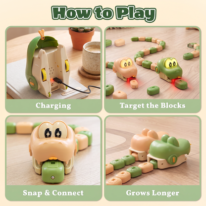 🐍🎮2 Pack Magnetic Snake Game, RC Eating Snake Toys for Kids
