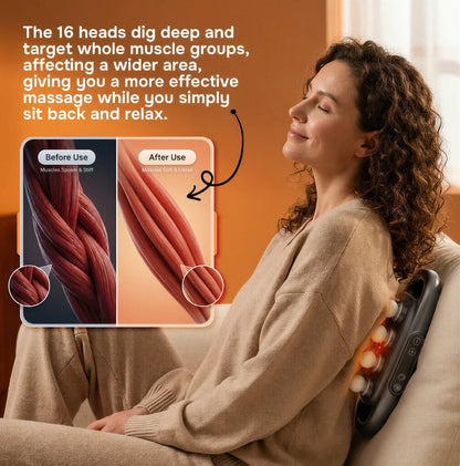 16-Head Deep Tissue Massage Gun for Muscle Recovery