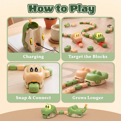 🐍🎮2 Pack Magnetic Snake Game, RC Eating Snake Toys for Kids