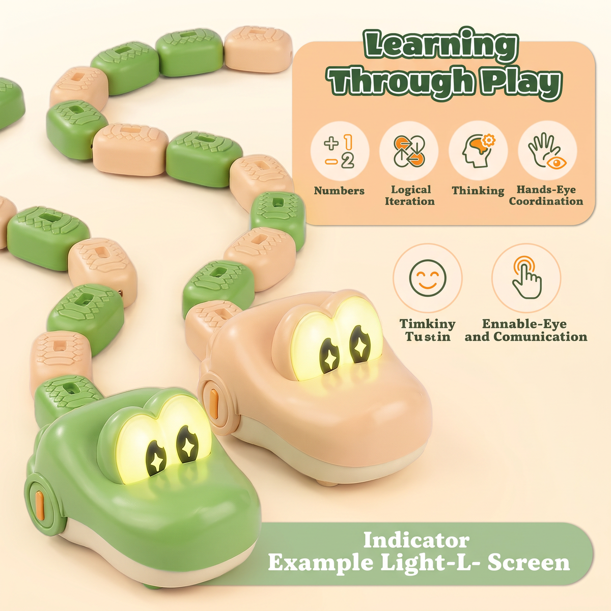 🐍🎮2 Pack Magnetic Snake Game, RC Eating Snake Toys for Kids