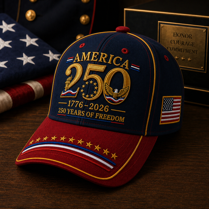 🔥 Father’s Day Sale - ❤️ America 250th Anniversary Freedom Embroidered Baseball Cap