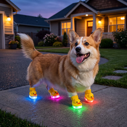 🐥 DuckGlow™ LED Pet Shoes – Make Every Step Fun & Adorable😻