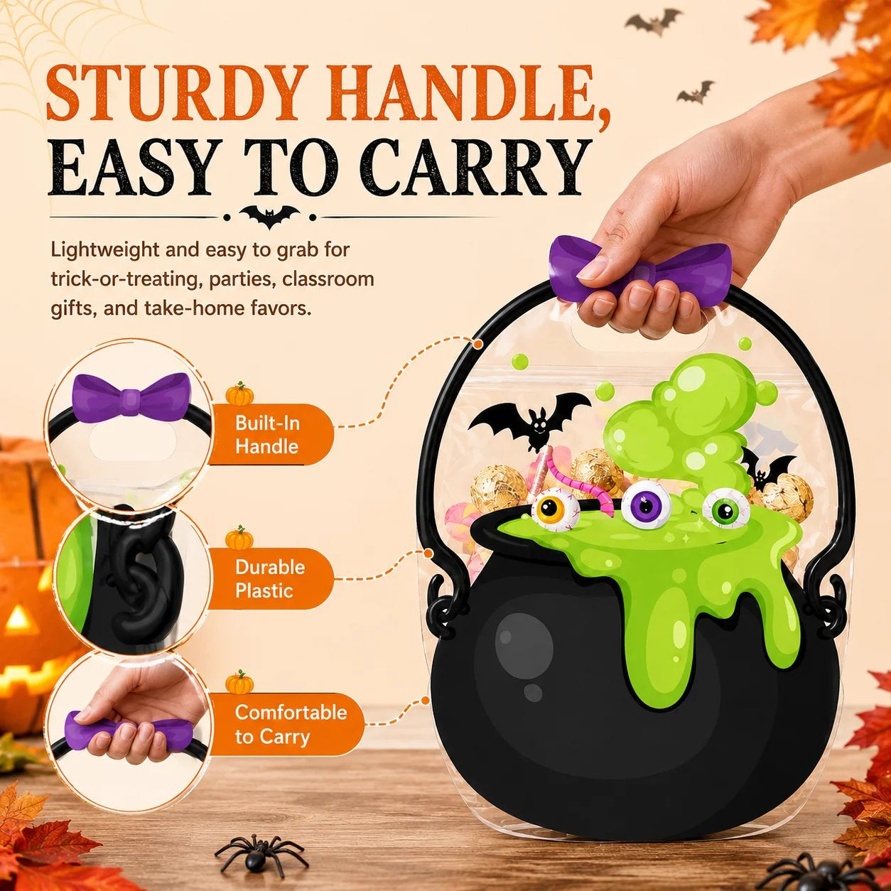 🎃Halloween Plastic Goodie Bags