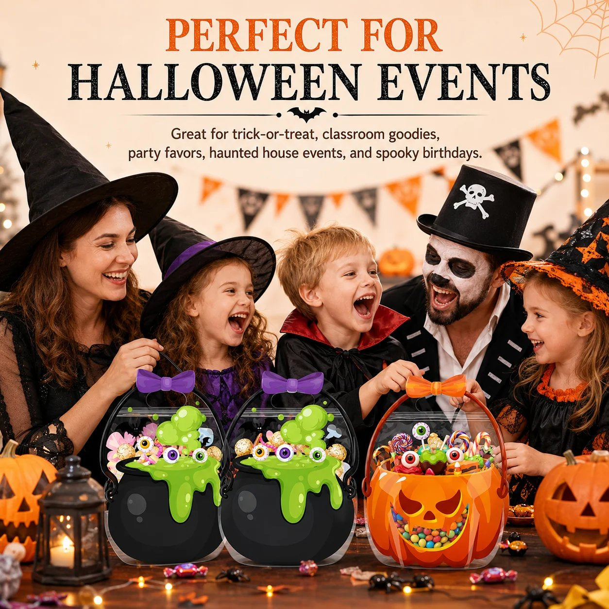 🎃Halloween Plastic Goodie Bags