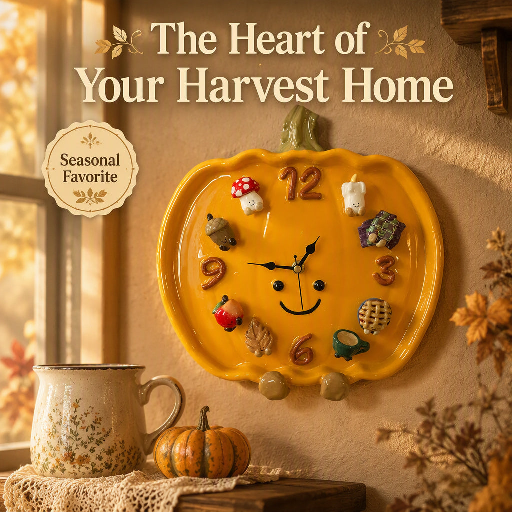 🎃 Pumpkin Smiley Wall Clock