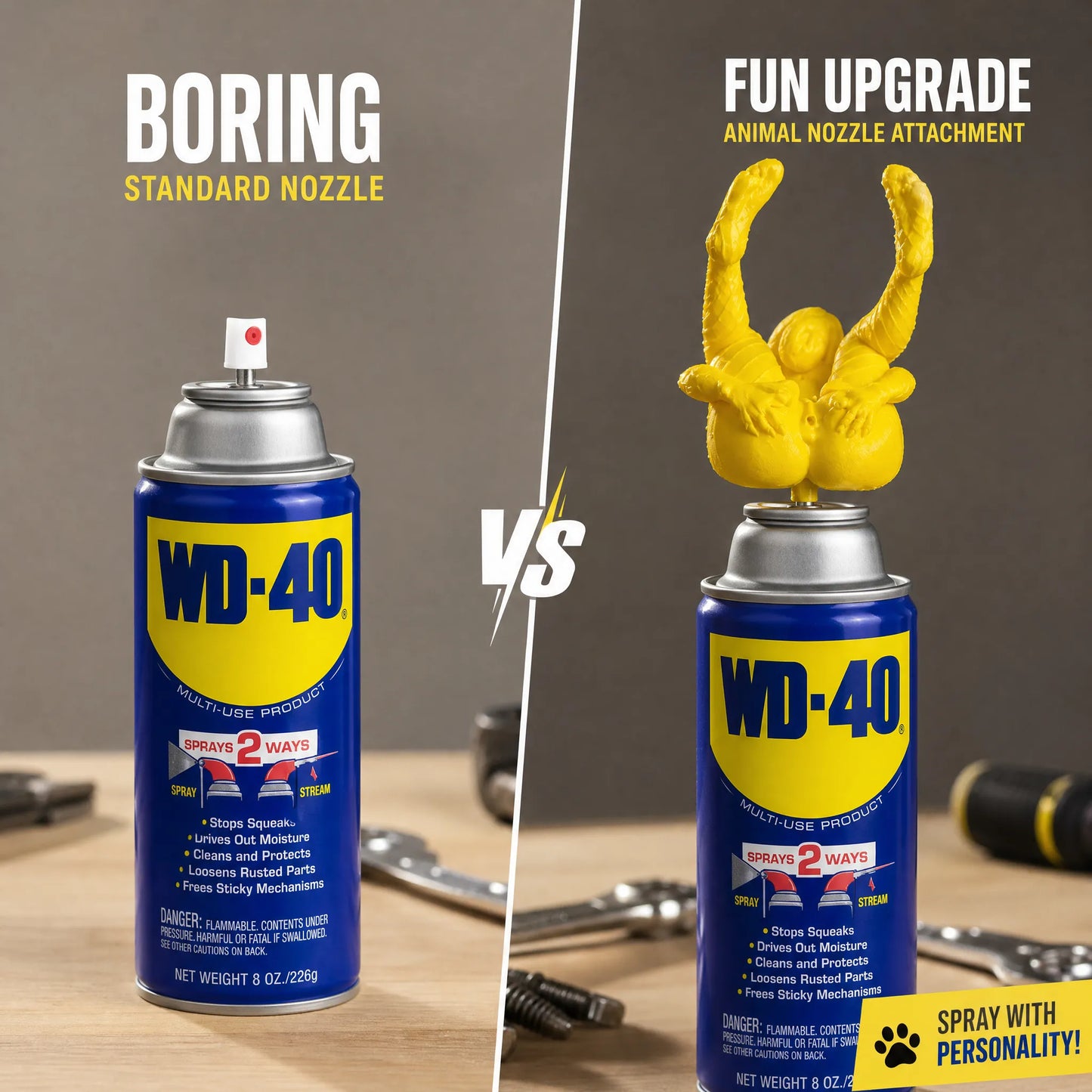 WD-40 Fun Nozzle Attachment™ – Creative Spray Can Upgrade Tool Accessory for DIY Lovers