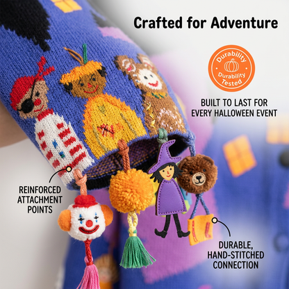 🎃 HALLOWEEN HOLIDAY FLASH SALE | Kids Spooky Haunted House Knit Cardigan