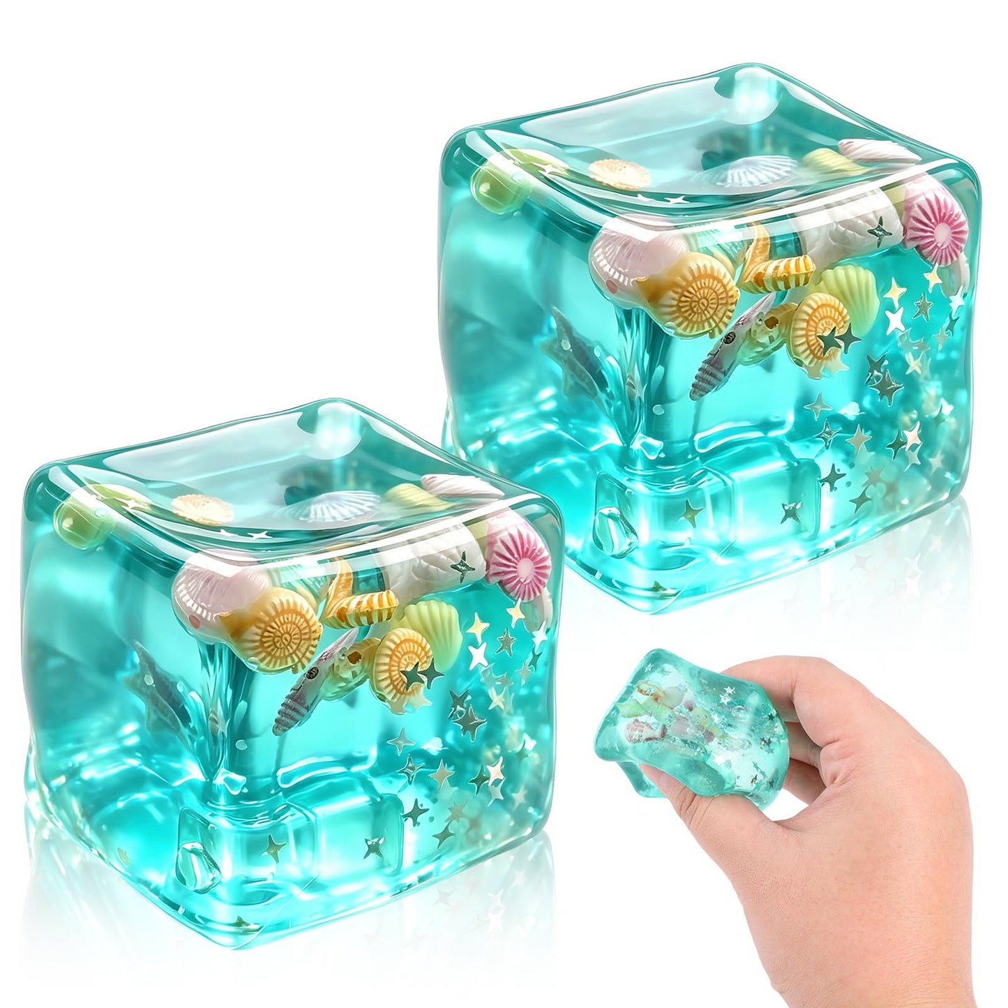 🐚The Original Seashell Ice Cube Balls! - Premium Slow-Rising Stress Relief Squishy Toy