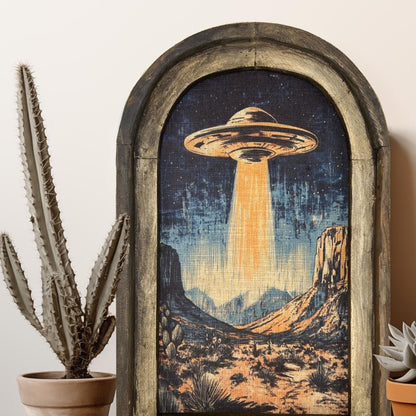Vintage Cowboy Linen Print Wall Art