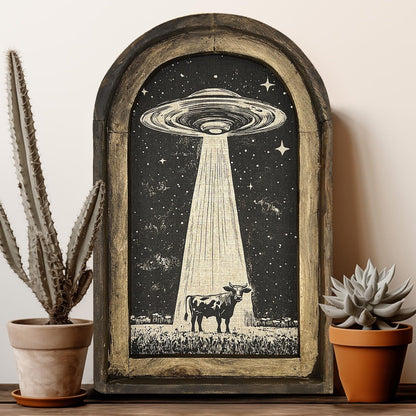 Vintage Cowboy Linen Print Wall Art