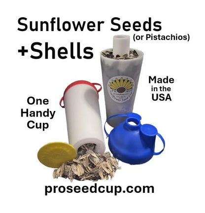 🌻Sunflower Seed Snack Cup – No Mess Seed & Shell Storage Cup - Made in America