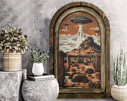 Vintage Cowboy Linen Print Wall Art