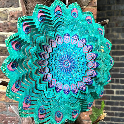 3D Mandala Kinetic Metal Wind Spinner
