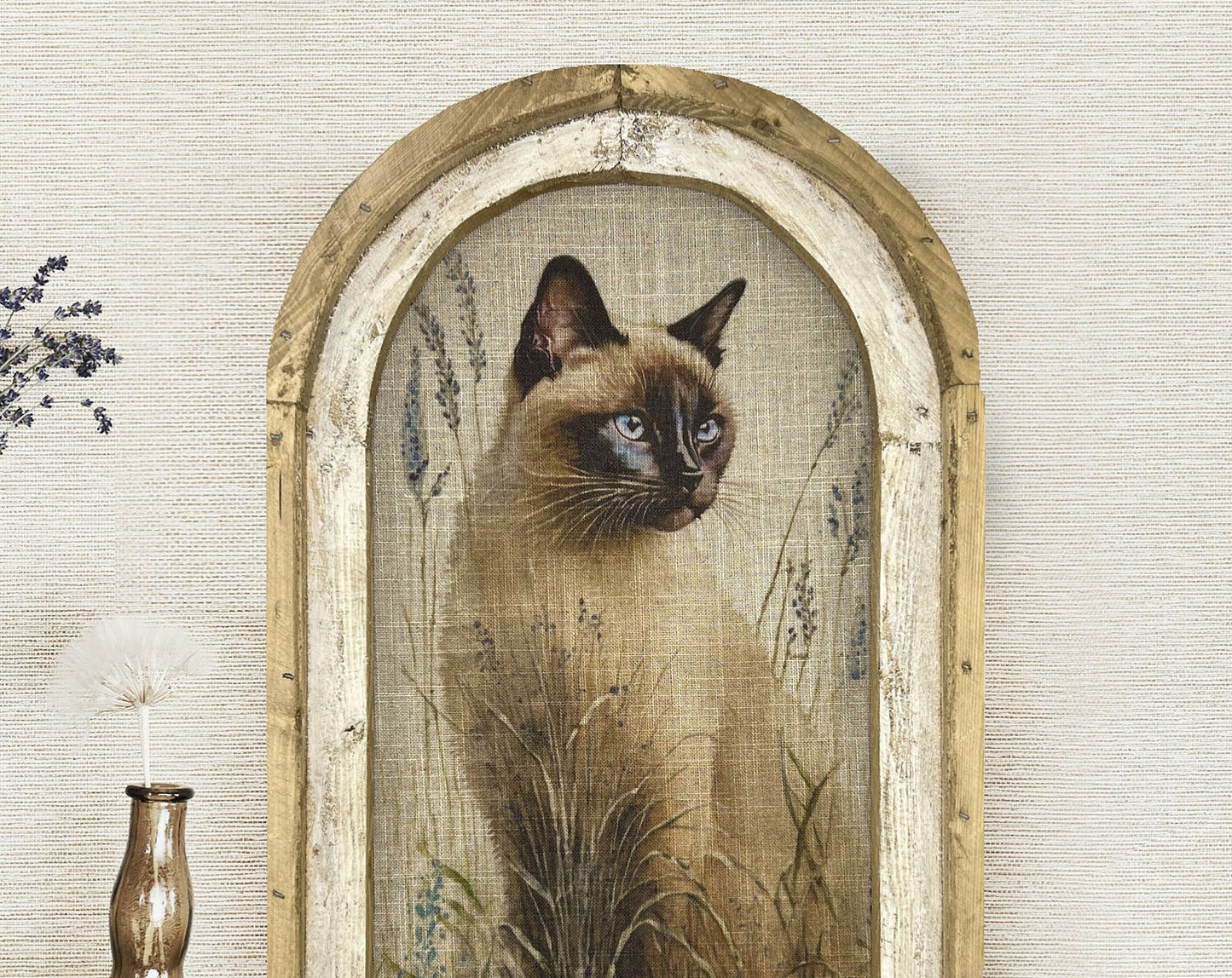 🐈‍⬛Eclectic Wall Art | Handmade Framed Cat Art |14" x 22"