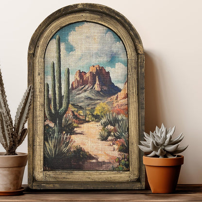 Vintage Cowboy Linen Print Wall Art