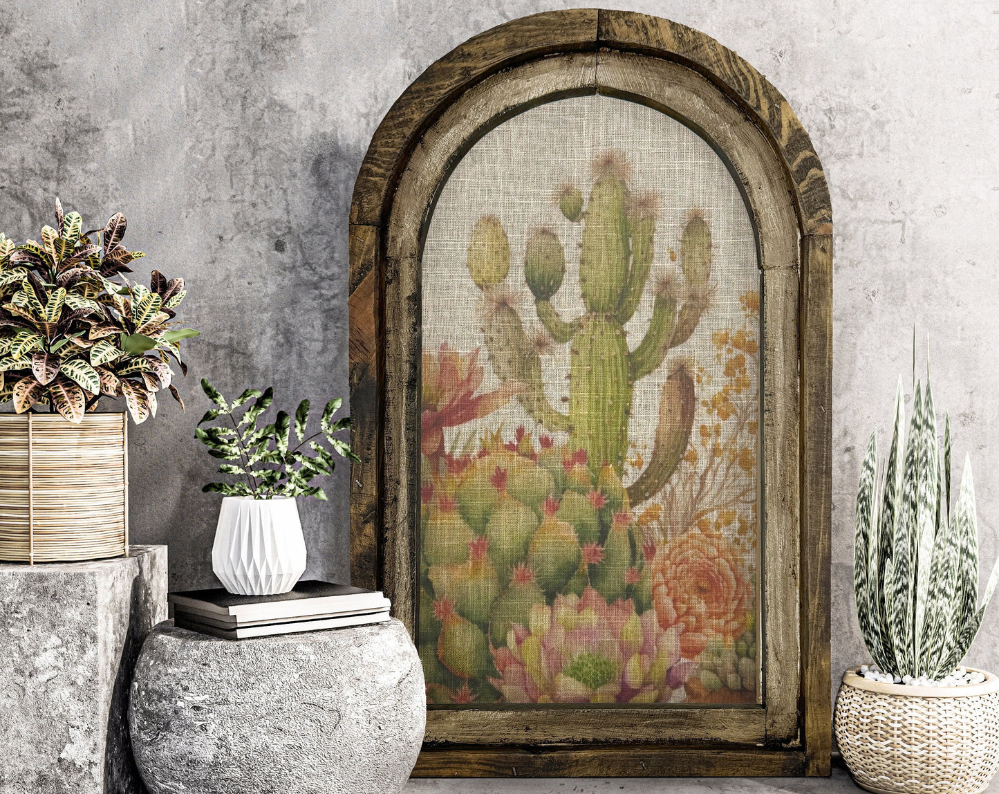 Vintage Cowboy Linen Print Wall Art