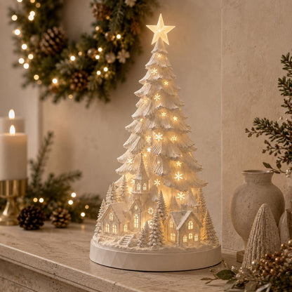 🔥Christmas Sale🎁Nordic Christmas Village LED Winter Christmas Tree Light