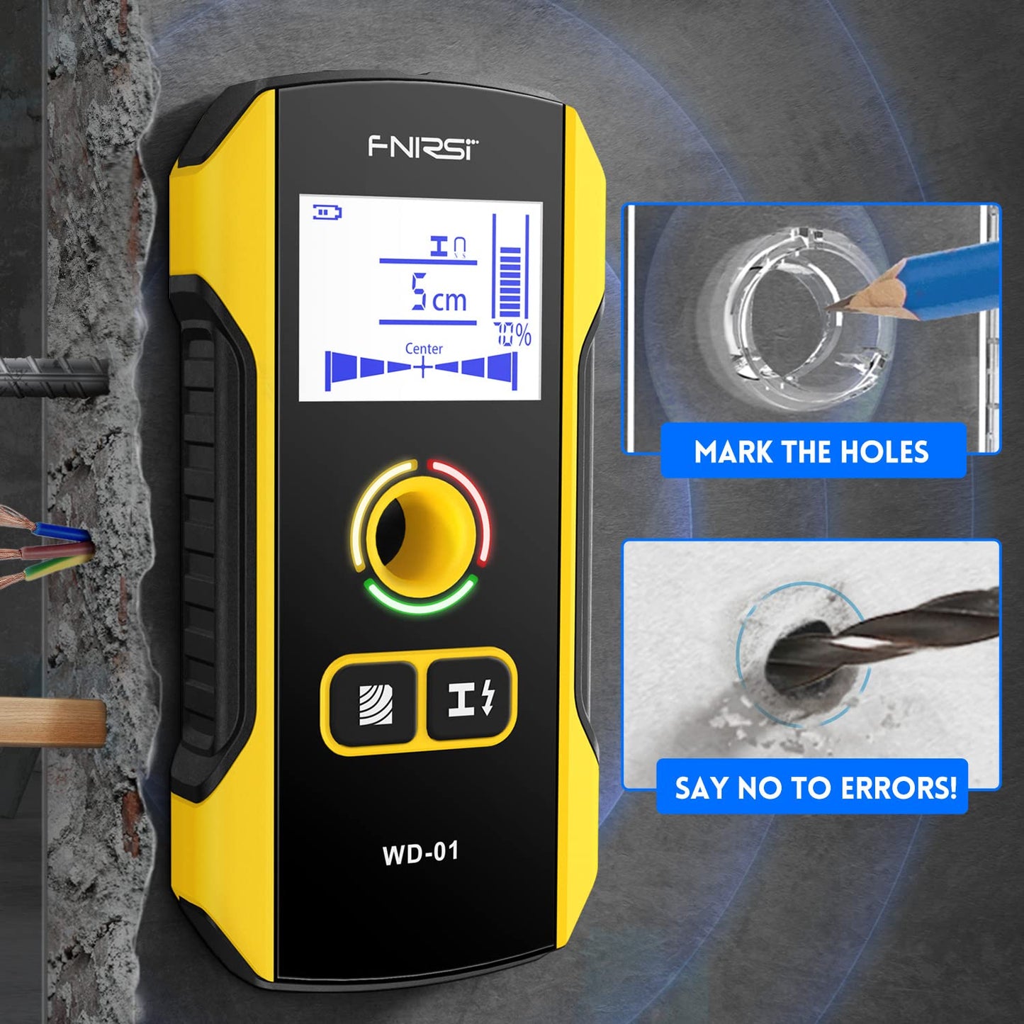 6-in-1 Electronic Wall Scanner &amp; Stud Finder